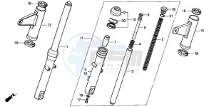 CG125M drawing FRONT FORK