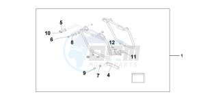 VT750CA drawing LEATHER SADDLEBAG STAY SET