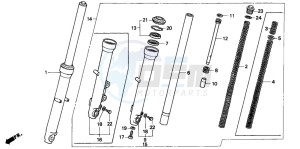 CB250 drawing FRONT FORK