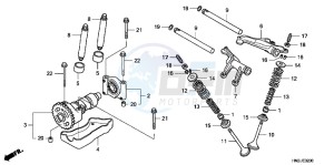 TRX500FAD TRX500FA Europe Direct - (ED) drawing CAMSHAFT/ VALVE