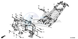 CBR500RAF CBR500R UK - (E) drawing FRAME BODY