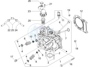 Runner 125 VX 4t drawing Cilinder head unit - Valve