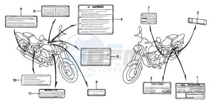 VT750DC BLACK WIDOW drawing CAUTION LABEL