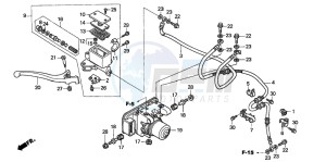 NSS250A JAZZ drawing FR. BRAKE MASTER CYLINDER /ABS MODULATOR (NSS250A)