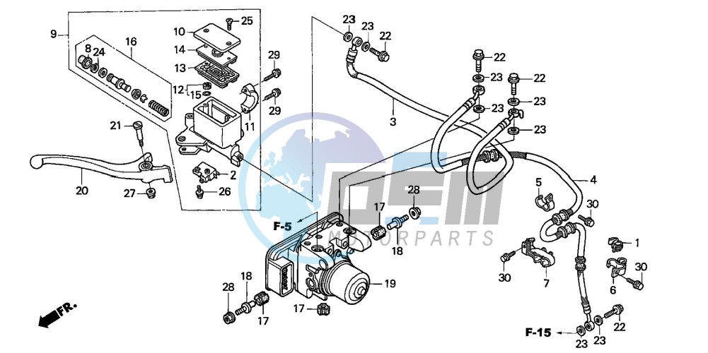 FR. BRAKE MASTER CYLINDER /ABS MODULATOR (NSS250A)