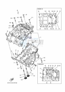 YZF250-A (B1X5) drawing CRANKCASE