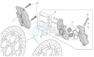 RSV 1000 Tuono drawing R-RF vers. front brake caliper