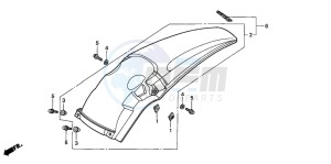 CR250R drawing REAR FENDER