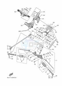 YXF1000EW YX10FRPAN (B4JA) drawing STEERING