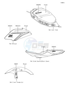 Z650 ER650HJF XX (EU ME A(FRICA) drawing Decals(C.L.Green)