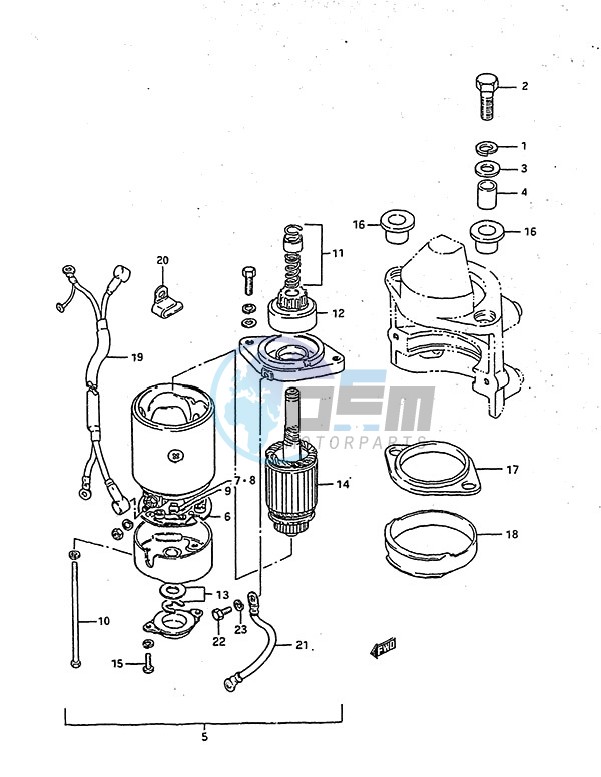 Starting Motor (1983 to 1984)