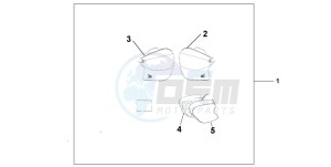 CB500S drawing SOFT PANNIERS L/R