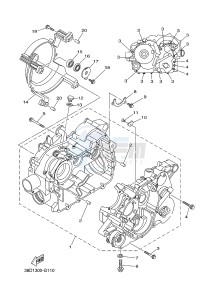 YFM350A YFM35GTXG GRIZZLY 350 2WD (B147) drawing CRANKCASE