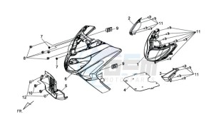 GTS 125 EFI drawing FR PLATE / HEAD LIGHT / FOOTREST