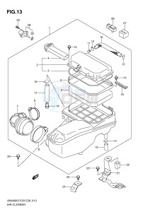 AN400 (E3-E28) Burgman drawing AIR CLEANER