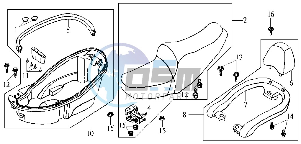 HELMET BOX FOR DUAL SEAT