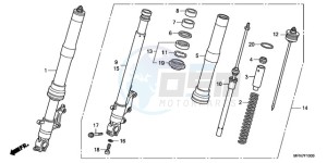 CB1000R9 Europe Direct - (ED) drawing FRONT FORK