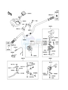 KFX700 KSV700B6F EU drawing Handlebar