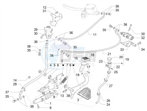 MP3 500 MAXI SPORT ABS (NAFTA) drawing Control pedals - Levers