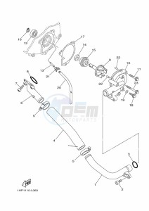 YFM700FWAD GRIZZLY 700 EPS (B4F4) drawing WATER PUMP