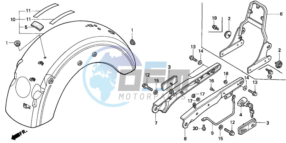 REAR FENDER (VT1100C2)