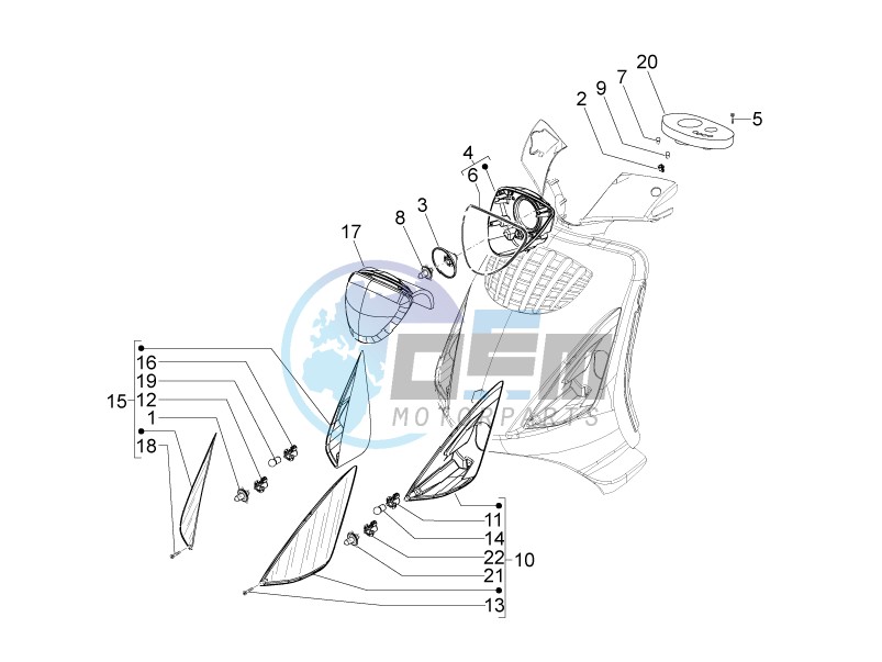 Front headlamps - Turn signal lamps