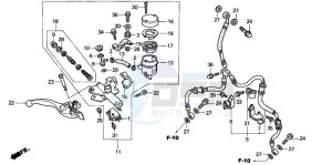 VTR1000F FIRE STORM drawing FR. BRAKE MASTER CYLINDER