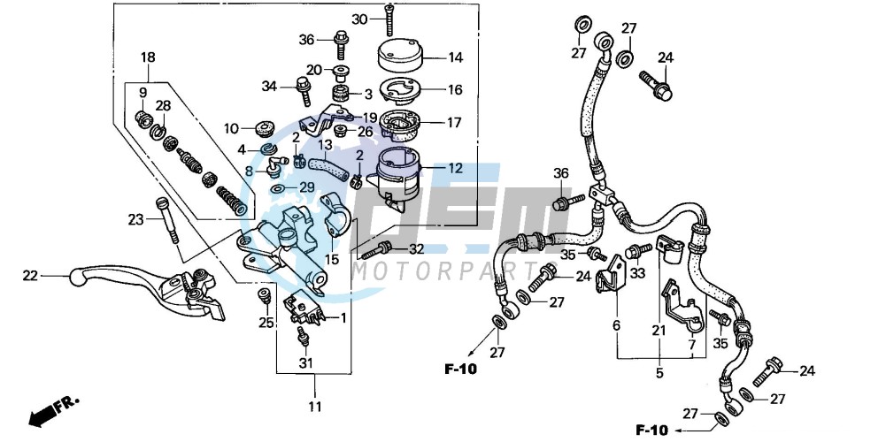 FR. BRAKE MASTER CYLINDER