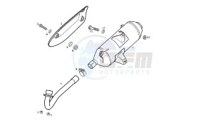 GP1 LOW SEAT - 125 CC VTHPS1B1A EU3 drawing EXHAUST