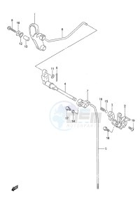 DF 20A drawing Clutch Rod Tiller Handle w/Power Tilt