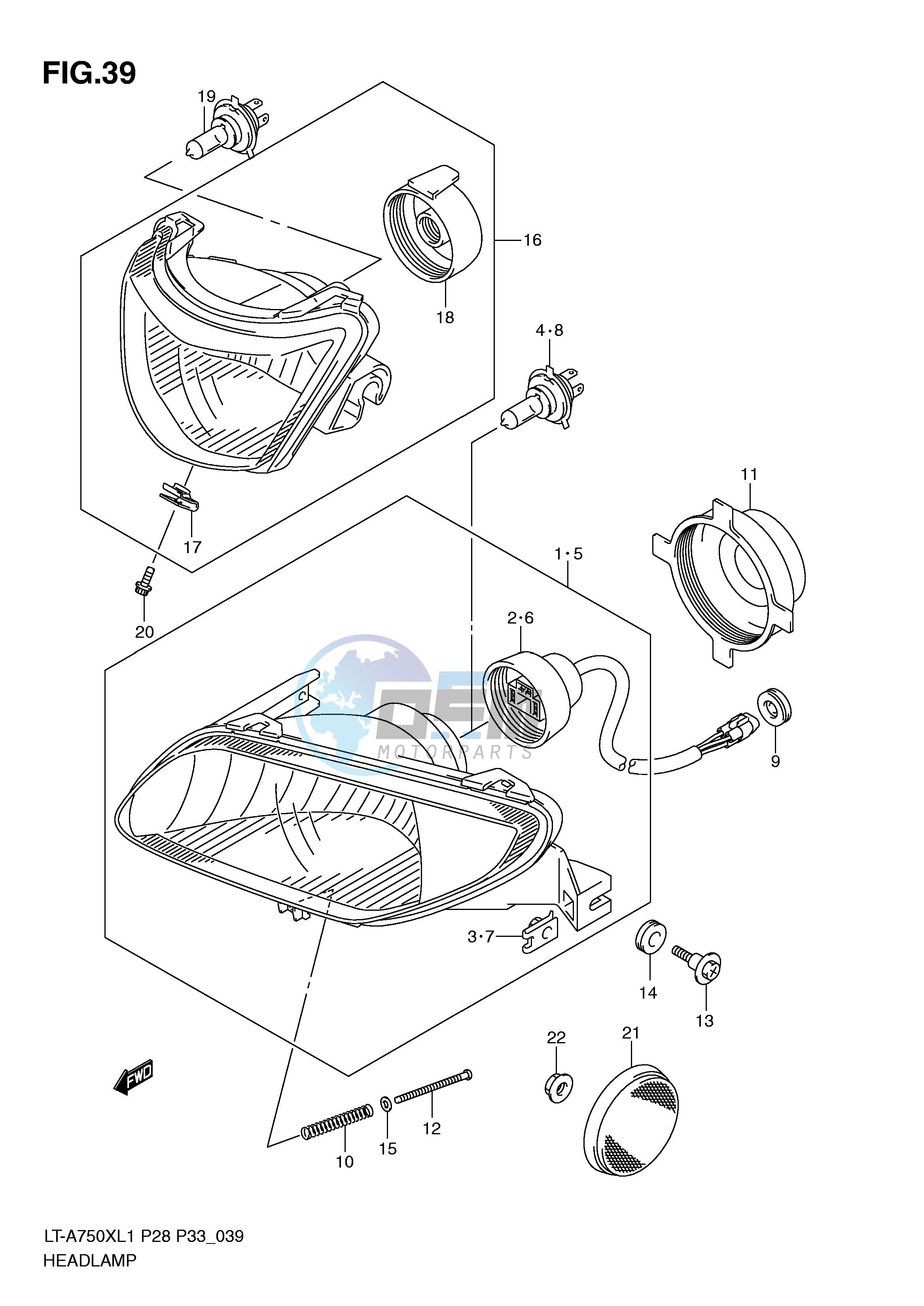 HEADLAMP (LT-A750XL1 P28)