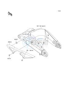 ZX636 C [NINJA ZX-6R] (C6F) D6F drawing CHAIN COVER