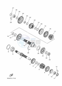 YZF320-A YZF-R3 (B7P1) drawing TRANSMISSION