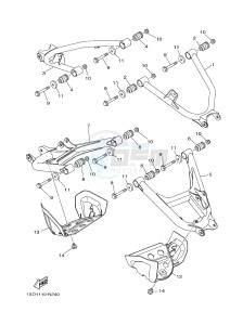 YXM700E YXM700PE MP 700 EPS (1XPC) drawing REAR ARM