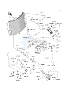 ZX 1000 D [NINJA ZX-10R] (D6F-D7FA) D7F drawing WATER PIPE