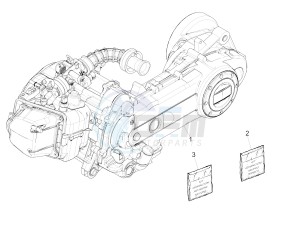 PRIMAVERA 50 4T 3V E4 30 MPH NOABS 30 Mph (NAFTA) drawing Engine, assembly