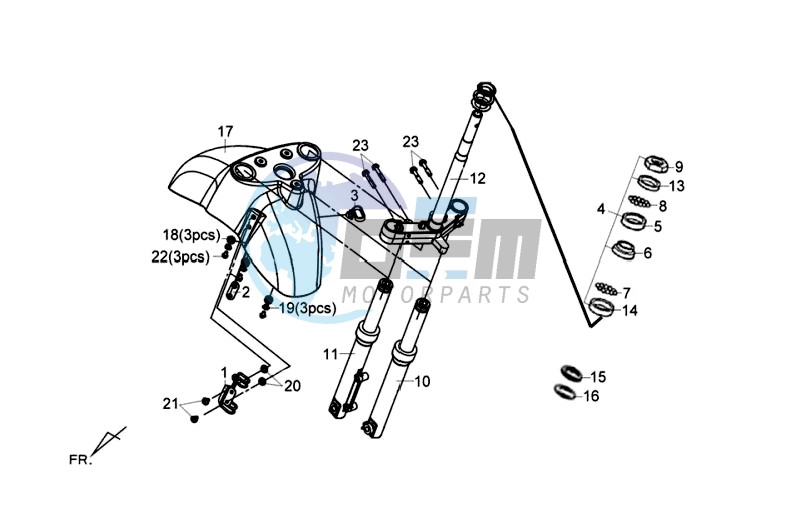 FRONT FORK/ FRONT FENDER / STEERING HEAD BEARING