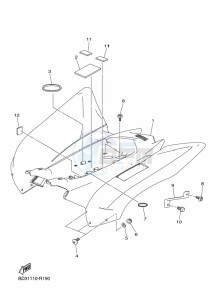 YFM90R (BD3R) drawing REAR FENDER