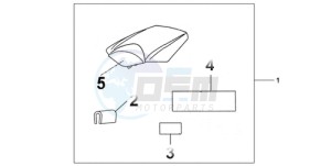 CBR1000RA9 Australia - (U / ABS MME) drawing REAR SEAT COWL PEARL SIREN BLUE