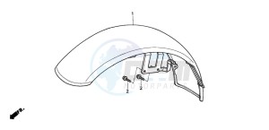 NV600C 400 drawing FRONT FENDER