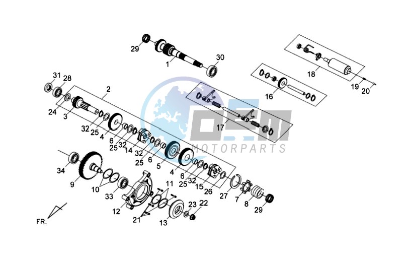 CRANKCASE - DRIVE SHAFT