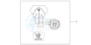 CB600FB drawing TANK PAD/ FUEL FILLER CAP