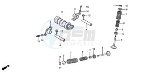 CBR125RS drawing CAMSHAFT/VALVE