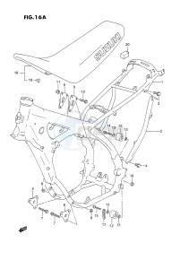 RM250 (E2) drawing FRAME - SEAT (MODEL R S)