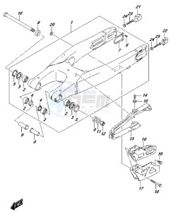 RM-Z450 drawing REAR SWINGINGARM