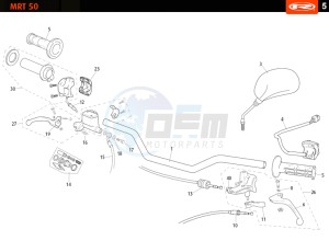 MRT-50-RED drawing HANDLEBAR - CONTROLS