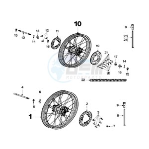 XPS 125CT EU drawing WHEELS