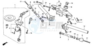 CBR900RR FIRE BLADE drawing HANDLE PIPE/TOP BRIDGE