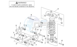 RSV 2 1000 drawing Connecting rod - Rear shock absorber