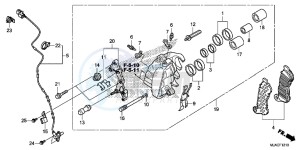 VT750CSE Shadow - VT750CS-E UK - (E) drawing FRONT BRAKE CALIPER (VT750CS/ C2S)